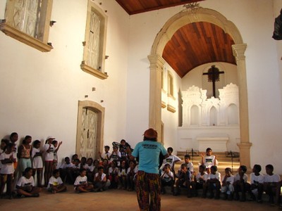 Foto de atividade de educação patrimonial realizada em Marechal Deodoro